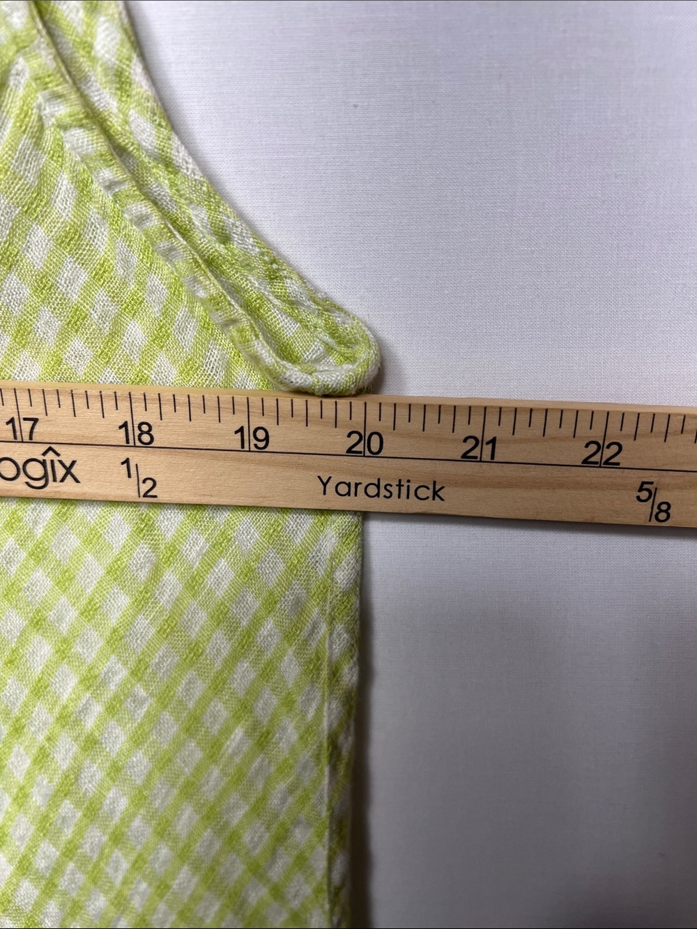 FLAX Light Green Sleeveless V-Neck Tunic Top - Picture 7 of 10